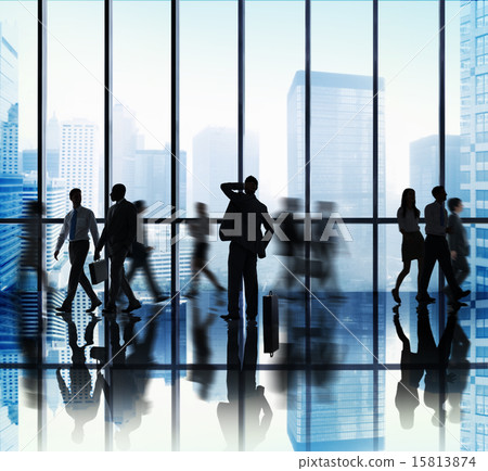 Business People Lost Rush Hour Walking Office Concept Business People Lost Rush Hour Walking Office Concept 15813874