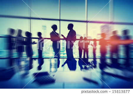 Silhouette People Meeting Cityscape Team Concept Silhouette People Meeting Cityscape Team Concept 15813877