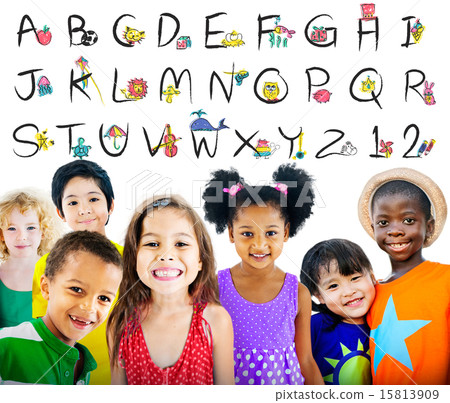 English Alphabet Letters Number Education Concept 15813909