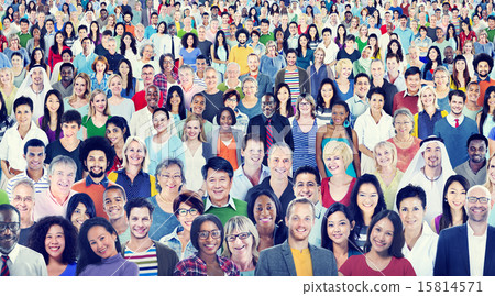 Large Group of Diverse Multiethnic Cheerful People Concept 15814571