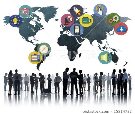 Global Media Social Media International Connection Concept 15814782