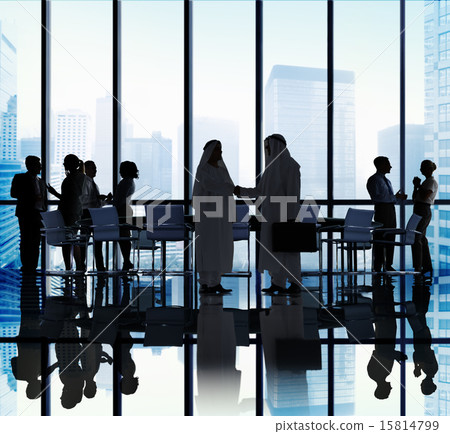 Middle Eastern Business People Office Handshake Concept Middle Eastern Business People Office Handshake Concept 15814799