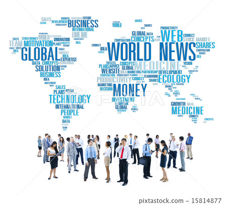 World News Globalization Advertising Event Media Infomation Conc 15814877