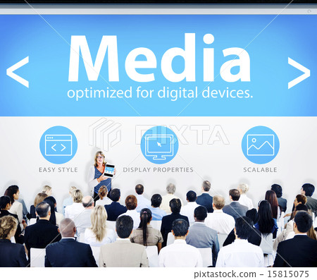 Business People Media Presentation Concept Business People Media Presentation Concept 15815075
