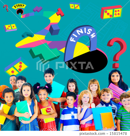Kids Maze Puzzle Game Fun Solution Concept Kids Maze Puzzle Game Fun Solution Concept 15815478