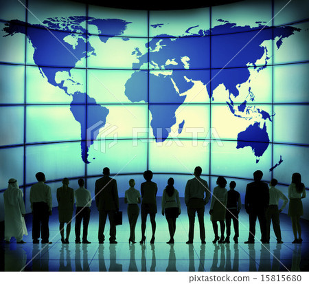 Global Business People Corporate World Map Concept 15815680