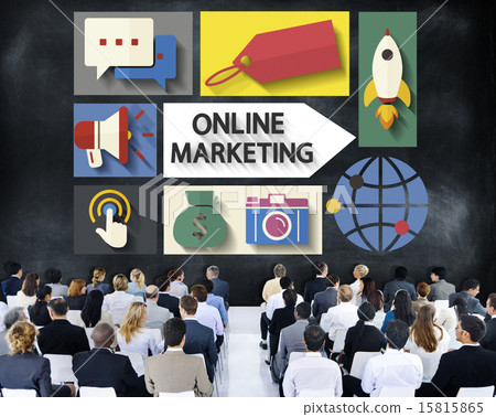 Online Marketing Branding Global Communication Analysing Concept 15815865