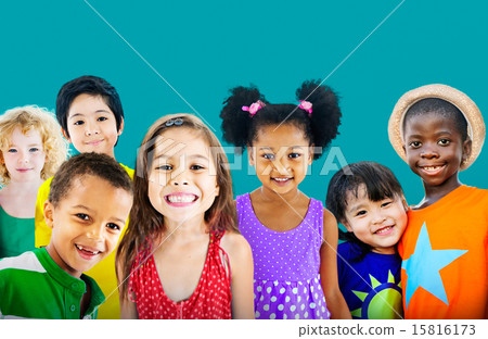 Diversity Children Friendship Innocence Smiling Concept 15816173