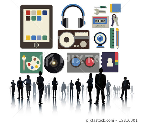 Media Movies Radio Music Tools Concept Media Movies Radio Music Tools Concept 15816301