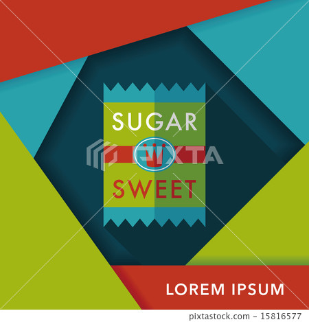sugar packet flat icon with long shadow,eps10 15816577