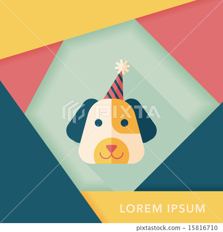 dog birthday flat icon with long shadow,eps10 dog birthday flat icon with long shadow,eps10 15816710