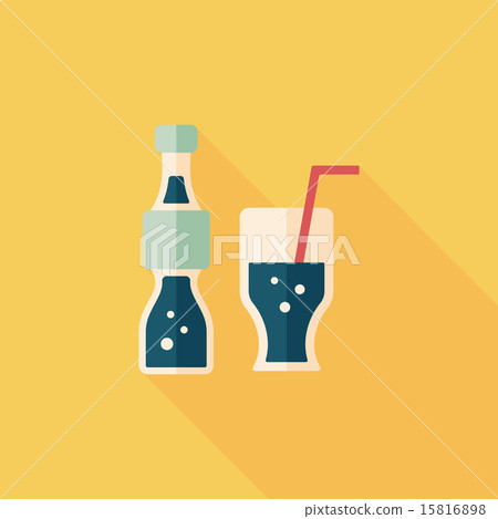 soda drink flat icon with long shadow,eps10 soda drink flat icon with long shadow,eps10 15816898