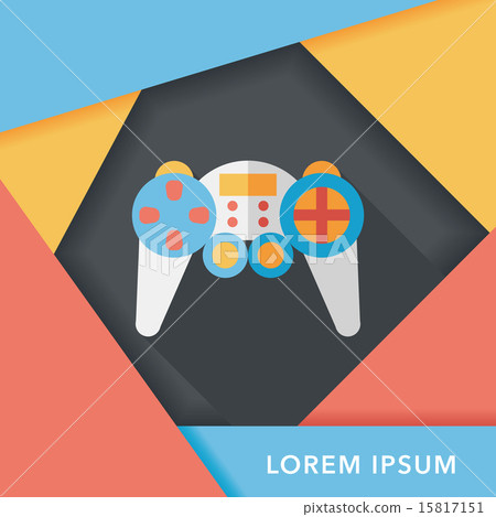 Handheld game flat icon with long shadow,eps 10 Handheld game flat icon with long shadow,eps 10 15817151