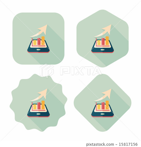 business chart flat icon with long shadow,eps10 business chart flat icon with long shadow,eps10 15817156