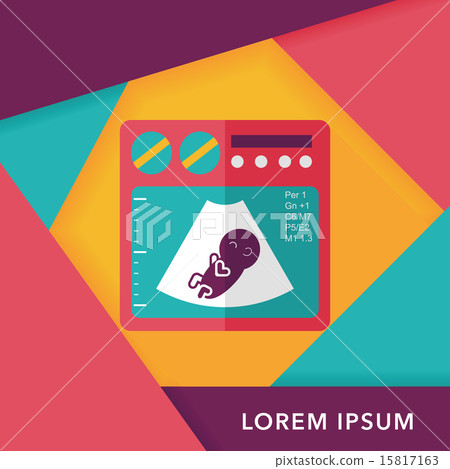 ultrasound baby flat icon with long shadow,eps10 ultrasound baby flat icon with long shadow,eps10 15817163