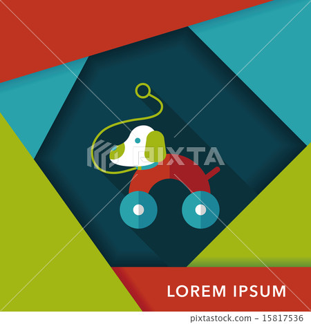 toy dog flat icon with long shadow,eps 10 toy dog flat icon with long shadow,eps 10 15817536