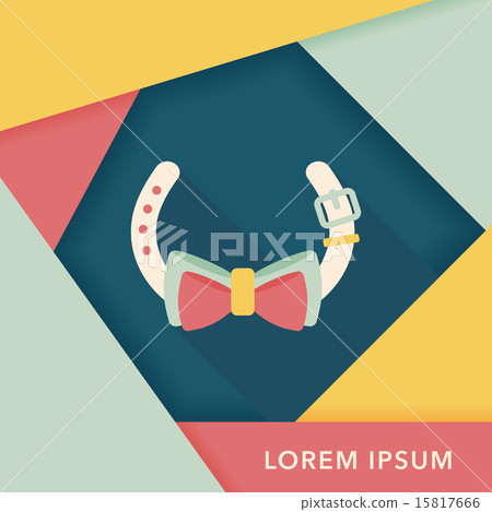 Pet dog chains flat icon with long shadow,eps10 Pet dog chains flat icon with long shadow,eps10 15817666