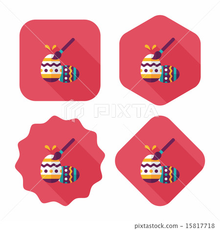 easter egg flat icon with long shadow,eps10 15817718