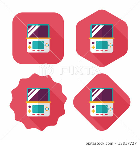 Handheld game consoles flat icon with long shadow,eps10 Handheld game consoles flat icon with long shadow,eps10 15817727