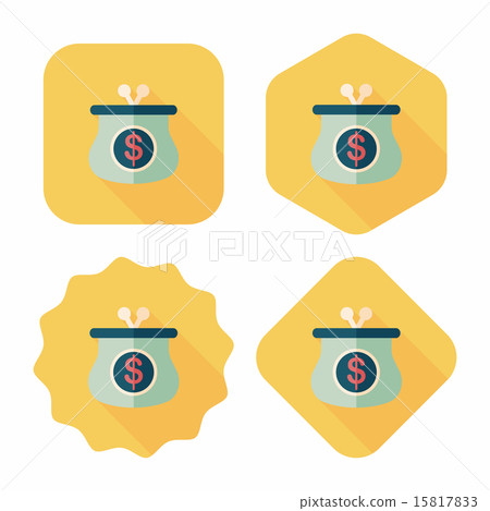 purse flat icon with long shadow,eps10 15817833