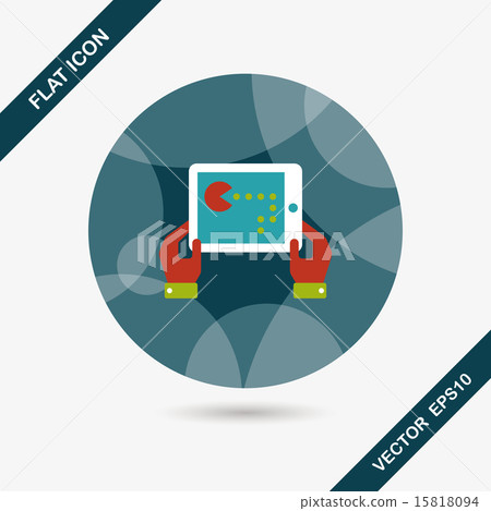 Handheld game consoles flat icon with long shadow,eps10 Handheld game consoles flat icon with long shadow,eps10 15818094