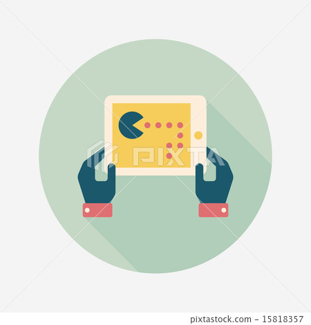 Handheld game consoles flat icon with long shadow,eps10 Handheld game consoles flat icon with long shadow,eps10 15818357