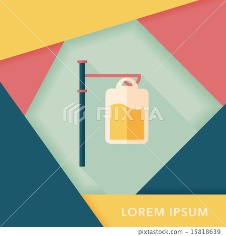 IV bag flat icon with long shadow,eps10 15818639