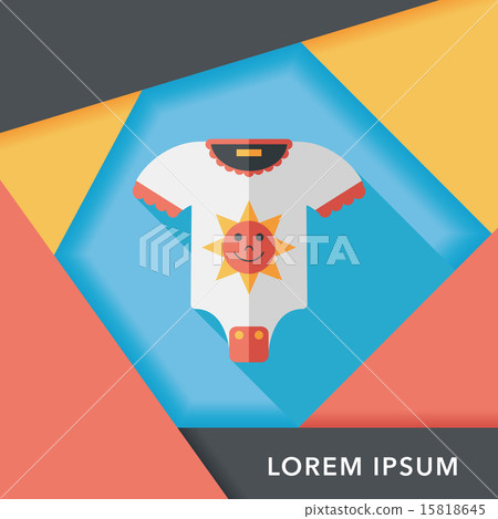baby onesie flat icon with long shadow,eps10 15818645