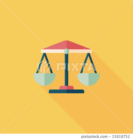 Financial balance flat icon with long shadow,eps10 15818752