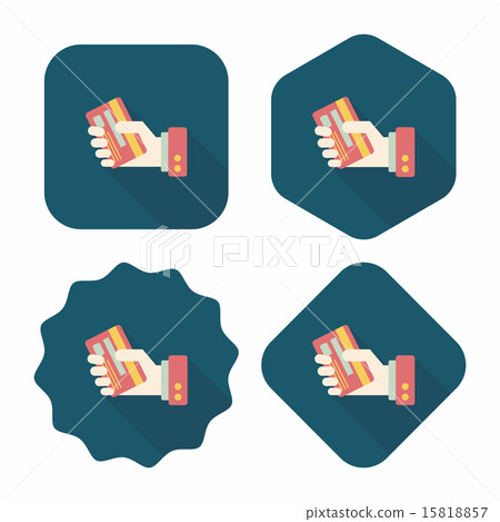 credit card flat icon with long shadow,eps10 credit card flat icon with long shadow,eps10 15818857