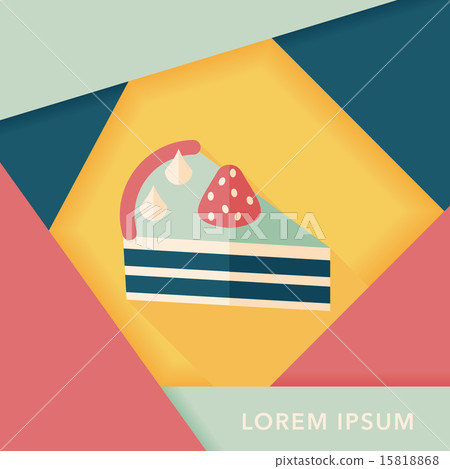 birthday cake flat icon with long shadow,eps10 birthday cake flat icon with long shadow,eps10 15818868