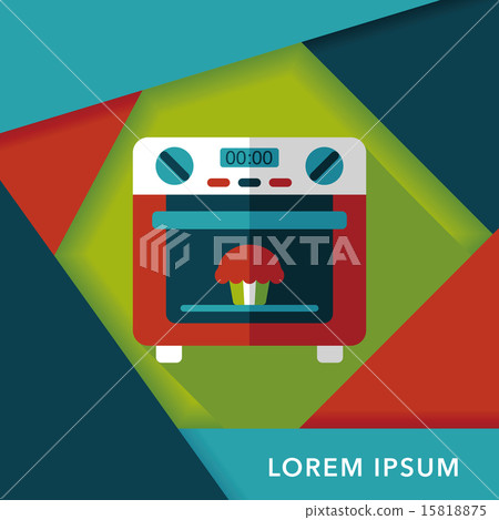 kitchenware oven flat icon with long shadow,eps10 kitchenware oven flat icon with long shadow,eps10 15818875