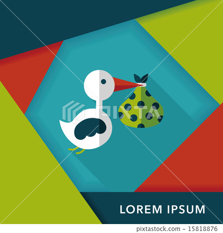 bird and baby flat icon with long shadow,eps10 bird and baby flat icon with long shadow,eps10 15818876