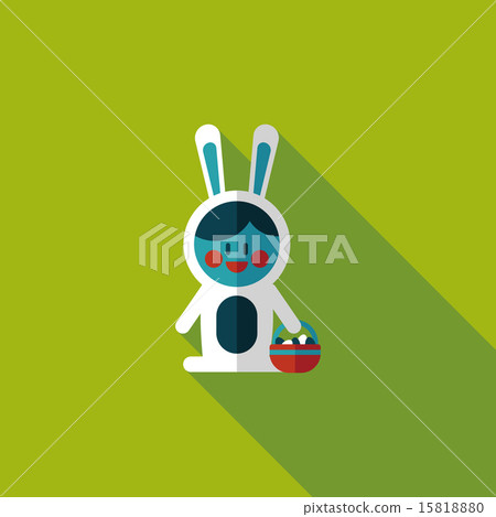 easter bunny flat icon with long shadow,eps10 easter bunny flat icon with long shadow,eps10 15818880