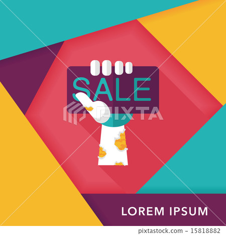 Halloween SALE flat icon with long shadow,eps10 15818882