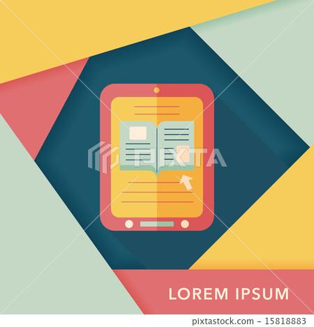e-learning flat icon with long shadow,eps10 e-learning flat icon with long shadow,eps10 15818883