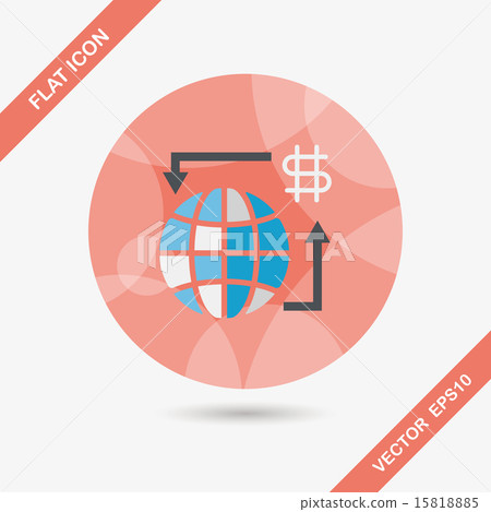 Currency Exchange flat icon with long shadow,eps10 Currency Exchange flat icon with long shadow,eps10 15818885