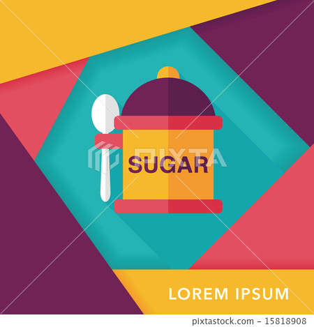 kitchenware sugar flat icon with long shadow,eps10 kitchenware sugar flat icon with long shadow,eps10 15818908