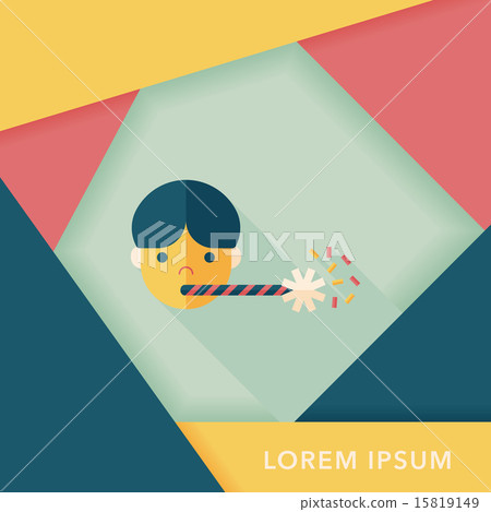 Birthday party boy flat icon with long shadow,eps10 Birthday party boy flat icon with long shadow,eps10 15819149