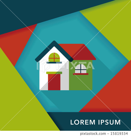 Building house flat icon with long shadow,eps10 Building house flat icon with long shadow,eps10 15819334