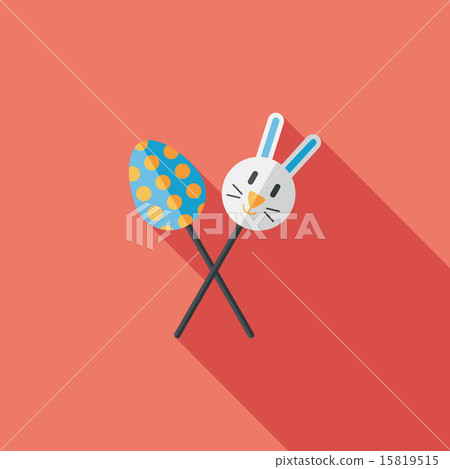 easter lollipop flat icon with long shadow,eps10 15819515