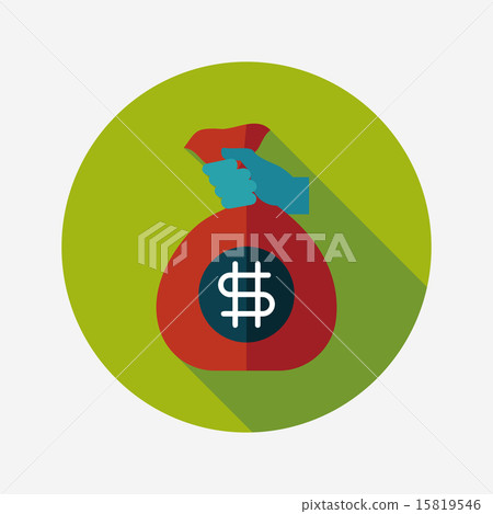 money bag flat icon with long shadow,eps10 money bag flat icon with long shadow,eps10 15819546