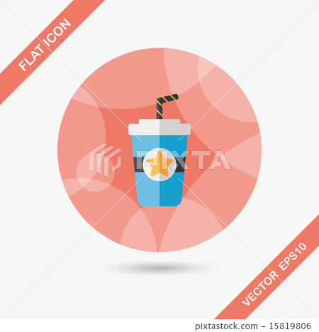 soda drink flat icon with long shadow,eps10 soda drink flat icon with long shadow,eps10 15819806