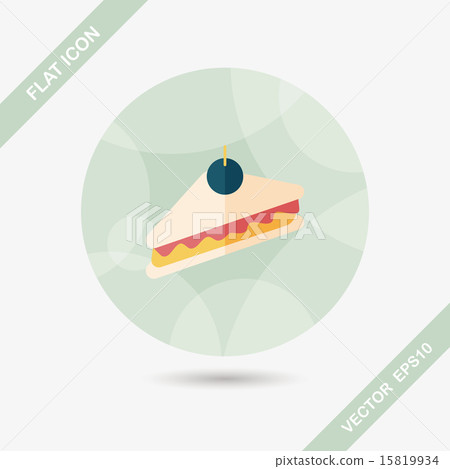 sandwich flat icon with long shadow,eps10 sandwich flat icon with long shadow,eps10 15819934