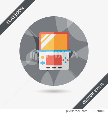 Handheld game consoles flat icon with long shadow,eps10 Handheld game consoles flat icon with long shadow,eps10 15820008