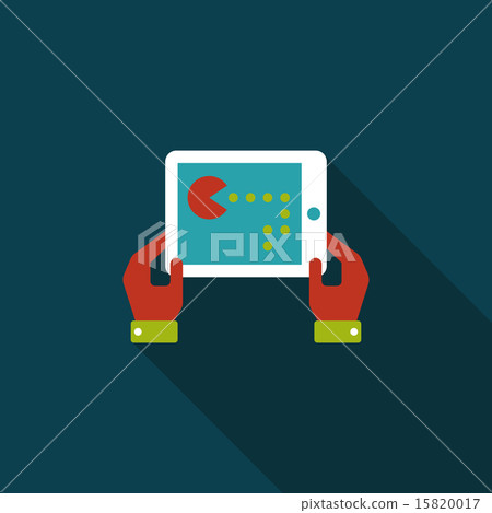 Handheld game consoles flat icon with long shadow,eps10 Handheld game consoles flat icon with long shadow,eps10 15820017