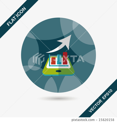 business chart flat icon with long shadow,eps10 business chart flat icon with long shadow,eps10 15820158