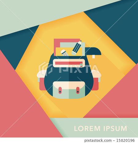 backpack flat icon with long shadow,eps10 backpack flat icon with long shadow,eps10 15820196