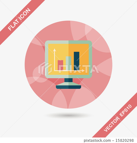 business chart flat icon with long shadow,eps10 business chart flat icon with long shadow,eps10 15820298