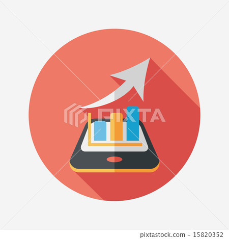 business chart flat icon with long shadow,eps10 business chart flat icon with long shadow,eps10 15820352